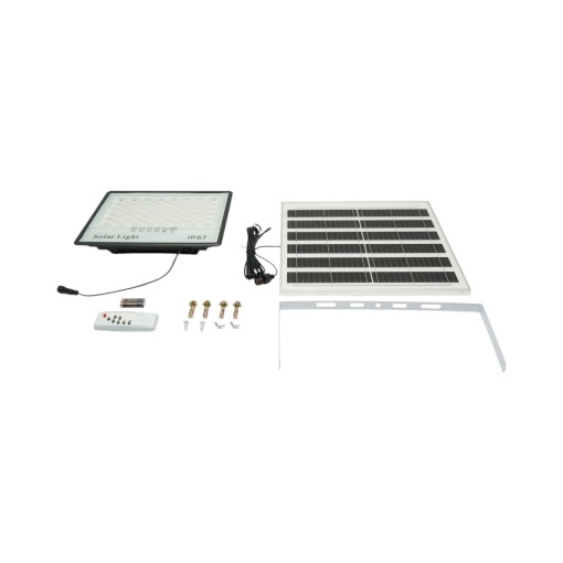 Proiector LED 200W, 6500K cu panou solar 15W, baterie LiFePO4 10000mAh si telecomanda IP67 Breckner Germany - Img 2