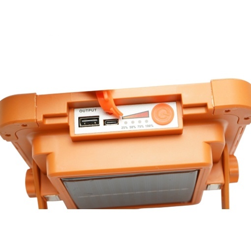 Proiector LED portabil 100W cu panou solar 1.5W, baterie 3600mAh, 6 moduri de iluminare, magnet, carlig, USB Power Bank 210x170x55mm Breckner Germany - Img 8