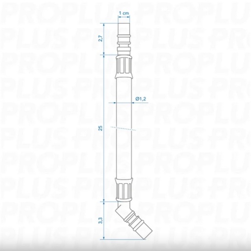 Racord furtun flexibil 25 cm, 45° - Img 4