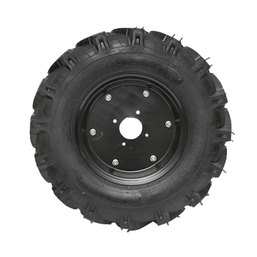 Roata completa 600/12 R1 10PR crampon cu janta neagra - Img 3