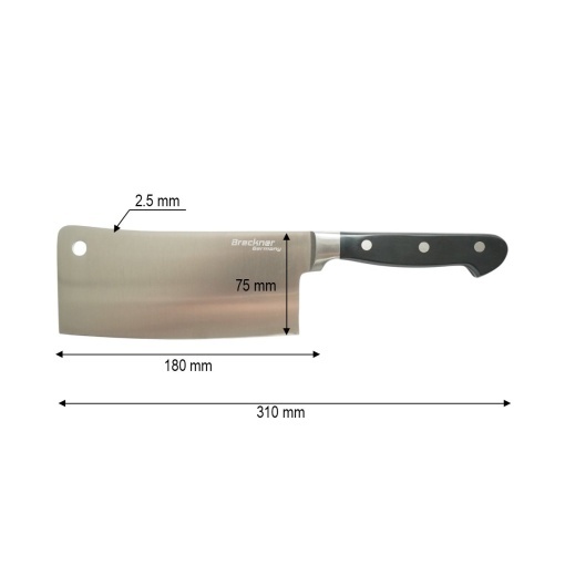 Satar profesional 18cm, lama otel 5Cr15MoV, maner ABS negru Breckner Germany - Img 4