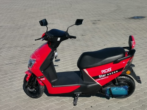 Scuter electric RDB STAR, 2000W, fara permis, 25 km/h ROSU, CIV inclus - Img 2