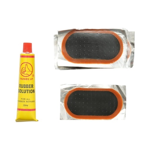 Set 12 petice ovale vulcanizare anvelope si camere de aer 38x75mm + 1 tub adeziv 20ml - Img 2