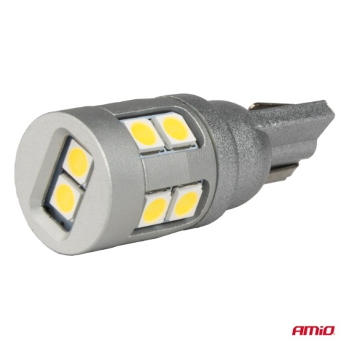 Set 2 becuri auto LED CANBUS alb T10 W5W 12 SMD 3030 12V 24V - Img 3