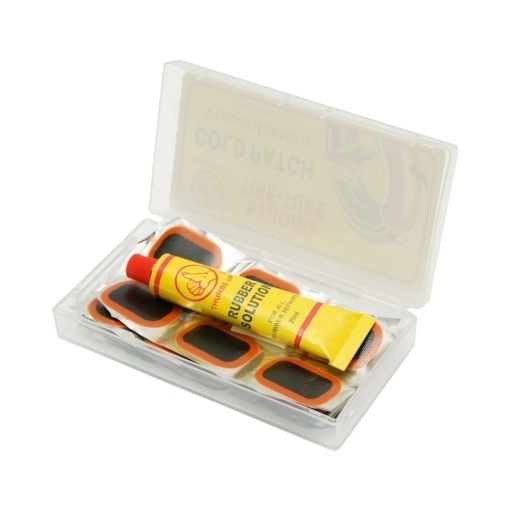 Set 24 petice vulcanizare anvelope si camere de aer 24x35mm, 25mm, 32x50mm + 1 tub adeziv 20ml - Img 2