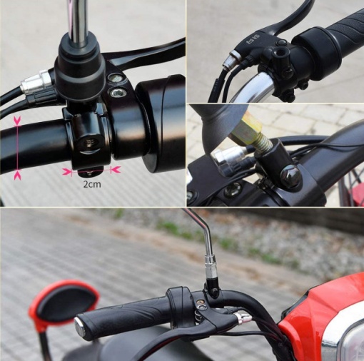 Set adaptor prindere oglinzi colier - surub (Ø 8mm) - Img 4