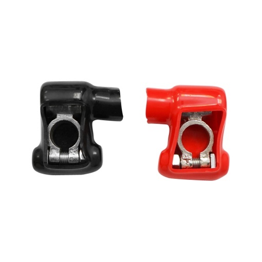 Set borne baterie cu clema HD++ protectie cauciuc rosu si negru Breckner Germany - Img 6