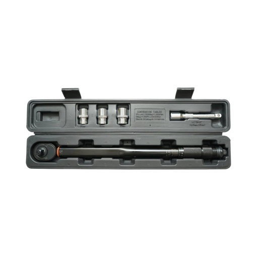 Set cheie dinamometrica 1/2, cuplu strangere 28-210 Nm, 3 tubulare 17-19-21mm, prelungitor 125mm 5 piese Breckner Germany - Img 2