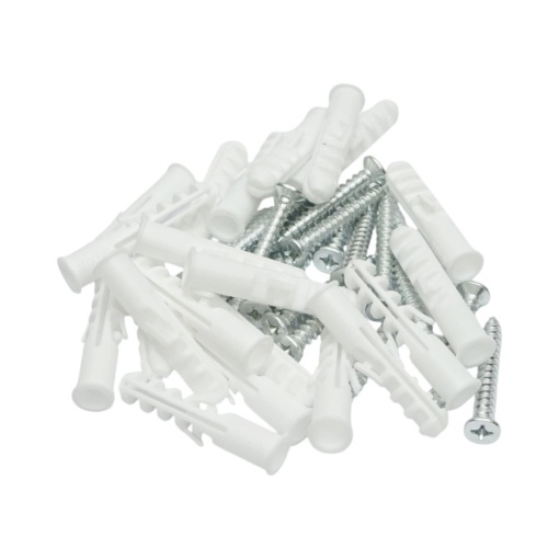 Set diblu universal din plastic alb 10x50mm cu surub 6x45mm 50 buc/set - Img 7