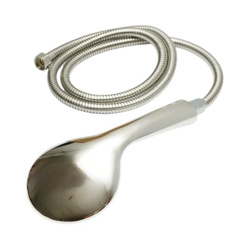 Set para dus cu furtun zincat 1.5m, 5 functii, duze silicon, crom lucios, plastic 105x240mm - Img 6