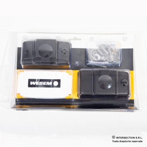 Set proiectoare faza lunga 138x78, cu aparatori, sticla galbena - Img 7