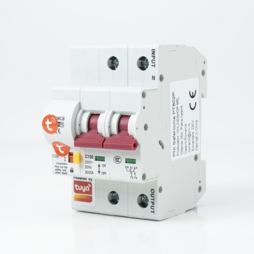 Siguranta automata inteligenta PNI SafeHome PT802P WiFi, 2P, 100A, comanda prin internet, aplicatie de mobil Tuya Smart, integrare in scenarii si automatizari smart cu alte produse compatibile Tuya, A - Img 6