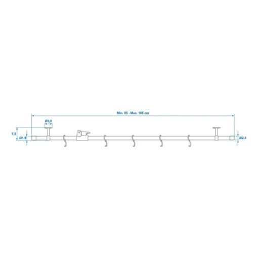 Sina extensibila cu carlige 85-165 cm - Img 5