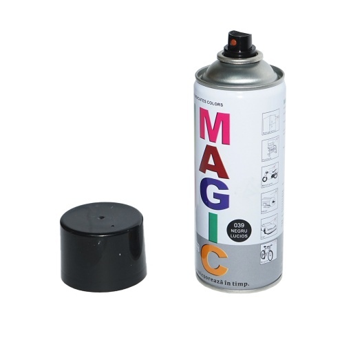 Spray vopsea Magic negru lucios 039 450 ml - Img 2