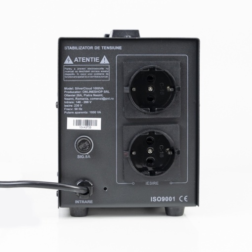 Stabilizator de tensiune SilverCloud 1000VA 600W 4.5A - Img 7