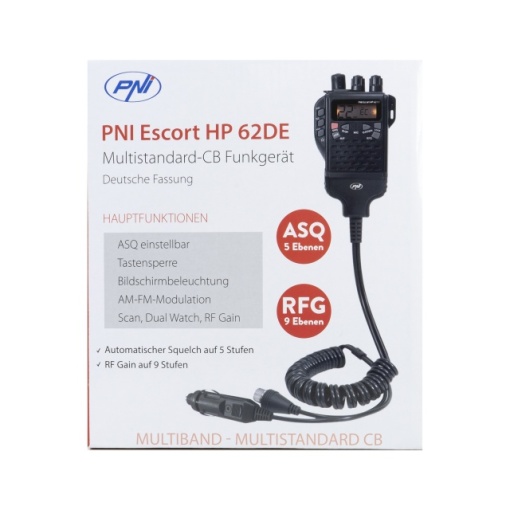 Statie radio CB portabila PNI Escort HP 62DE German version, multi standard, 4W, 12V, AM-FM, ASQ reglabil pe 5 niveluri, RF Gain pe 9 niveluri, Dual Watch, Scan, Lock - Img 4