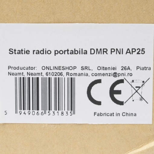 Statie radio UHF portabila PNI AP25, DMR, 500CH, 2450mAh, mod analog si digital, IP67 - Img 5