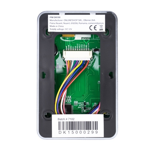Tastatura control acces PNI DK150 stand alone, deblocare cu PIN, card RFID, IP65, negru - Img 10