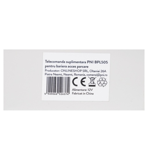 Telecomanda suplimentara PNI BPL505 pentru bariera acces parcare - Img 2