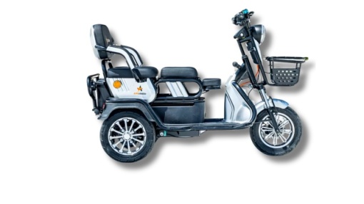 Triciclu electric GO RIDE Portocaliu 800W 25km/h, Fara permis, CIV INCLUS - Img 4
