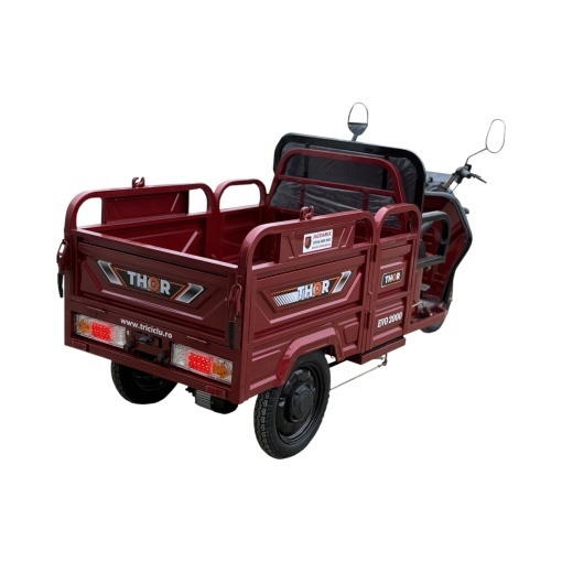 Triciclu electric THOR EVO 2000 ROSU 2000W 72V 32AH - Img 2