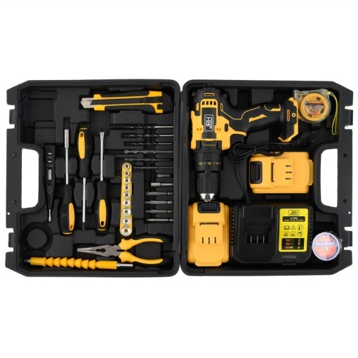 Trusa 30 accesorii+ bormasina cu percutie si 2 acumulatori 24v - Img 3