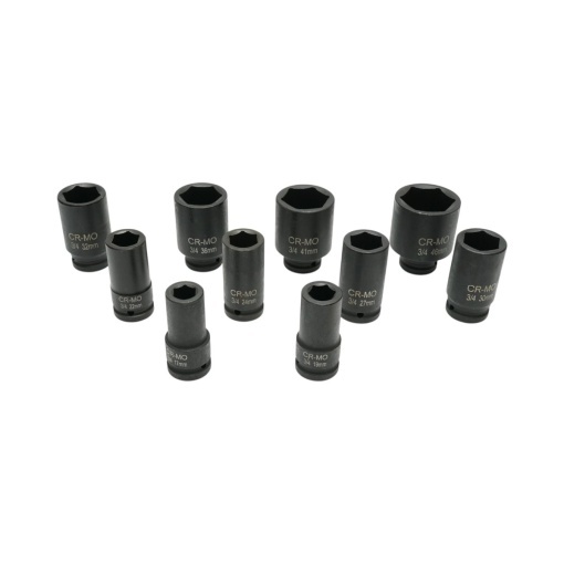 Trusa chei tubulare de impact lungi 17-46mm, patrat 3/4 inch Cr-Mo 10 piese Breckner Germany - Img 2