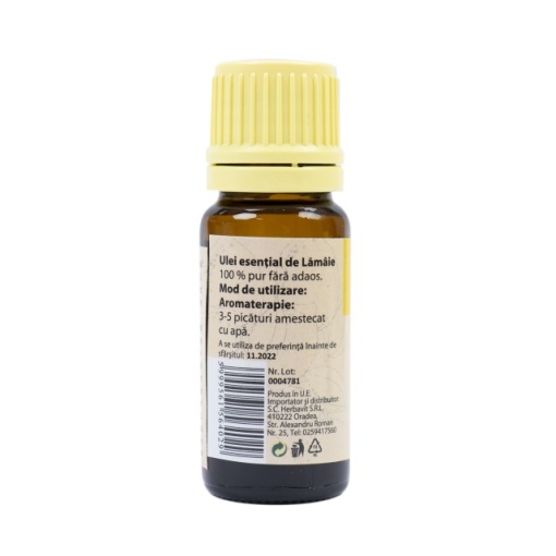 Ulei esential de Lamaie (Citrus limon L.) 100 % pur fara adaos, 10 ml - Img 3