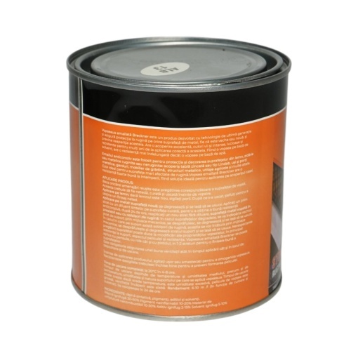 Vopsea email anticoroziva 3 in 1 alb 013 pe baza de solvent 1L, direct pe rugina, interior si exterior 1L Breckner Germany - Img 2