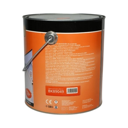 Vopsea email anticoroziva 3 in 1 portocaliu 2004 pe baza de solvent 3.5L, direct pe rugina, interior si exterior Breckner Germany - Img 3