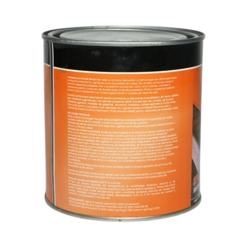 Vopsea email anticoroziva 3 in 1 verde 6016 pe baza de solvent 1L, direct pe rugina, interior si exterior Breckner Germany - Img 2