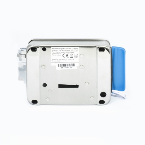 Yala electromagnetica SilverCloud YE910, 12V, din inox, cu butuc dublu si buton, Fail Secure NO, compatibila cu sisteme de control acces - Img 4