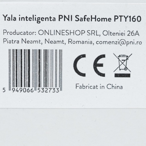 Yala inteligenta PNI SafeHome PTY160, amprenta, cod, tag, aplicatie Tuya Smart, 300 utilizatori - Img 8