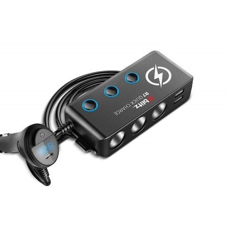 Adaptor 3X priza bricheta+ 4X(QC) USB+ 1X USB-C - Img 2