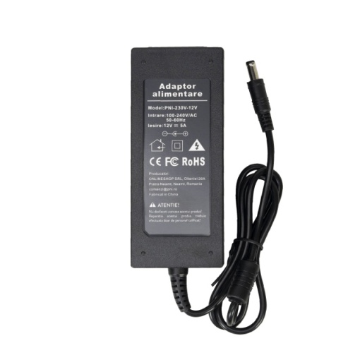 Alimentator PNI CCTV 230V, intrare 230V, iesire 12V, 5A, 2 metri, negru - Img 6