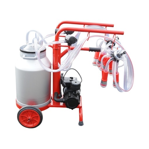 Aparat de muls vaci 2 posturi bidon 40L aluminiu cu vid in cadru(vacuum) Breckner Germany - Img 4