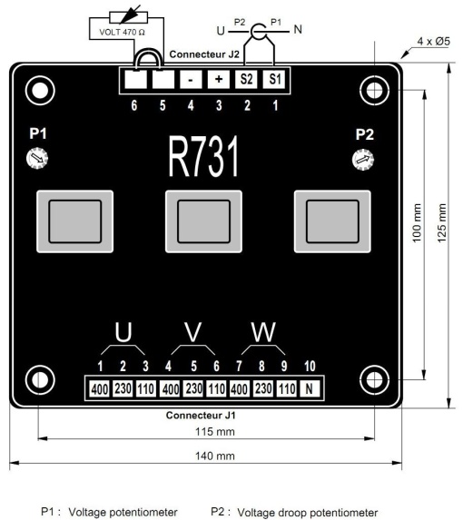 AVR Generator Leroy Somer R 731 - Img 3