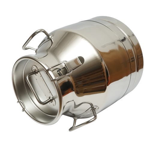 Bidon de inox pentru lapte cu capac 20L aparat de muls vaci Breckner Germany - Img 2