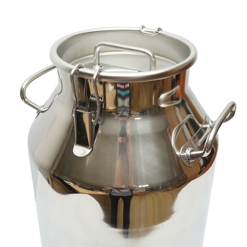 Bidon de inox pentru lapte cu capac 40L cu robinet aparat de muls vaci Breckner Germany - Img 4