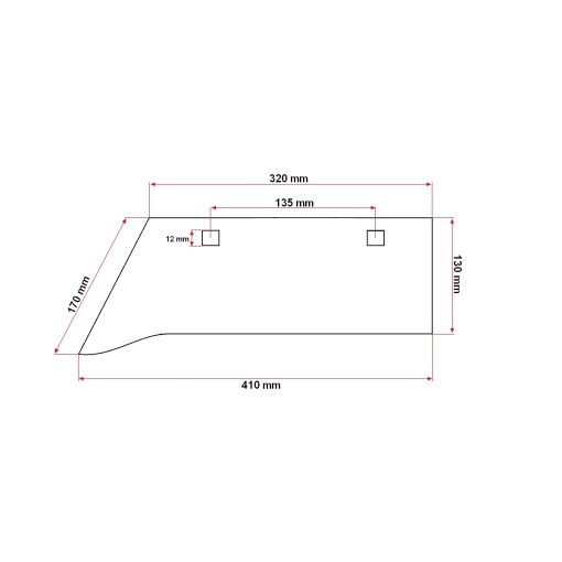 Brazdar plug PP2 sormaitat 410x320x130mm cu 2 gauri de prindere 12mm Made in Ucraina - Img 4