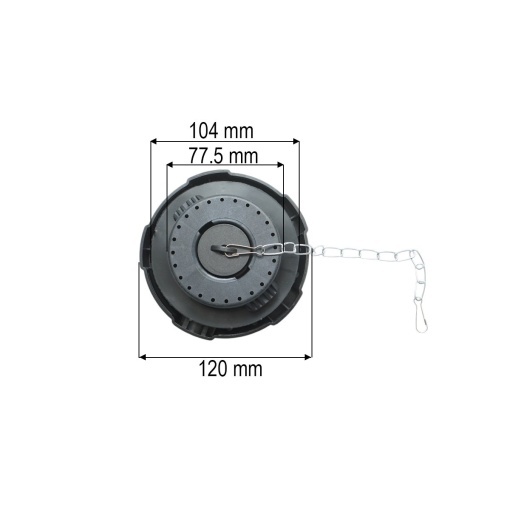 Buson rezervor combustibil cu 2 chei Iveco 77.5mm cod OEM 1189577 - Img 3