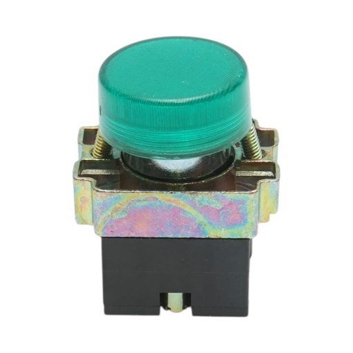Buton indicator LED verde 220V LAY5 Breckner Germany - Img 2