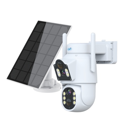 Camera supraveghere video PNI IP792 dual lens 2MP + 2MP, panou solar 3W, acumulator 6000mAh incorporat, detectie miscare, slot card micro SD, vizibilitate nocturna, audio bidirectional, IP65 - Img 3