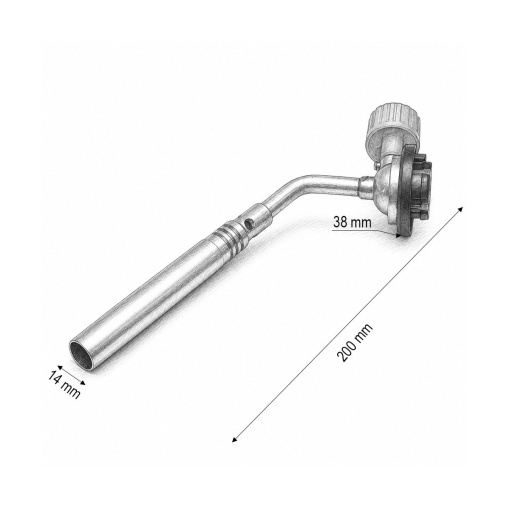 Cap arzator butelie gaz spray pentru lipire, aprindere manuala, flacara reglabila 1300°C - Img 4