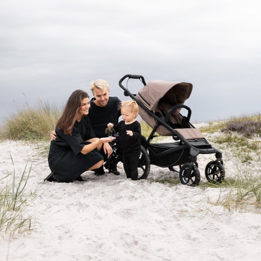 Carucior Thule Urban Glide 4 all-terrain cu catarama hamului magnetica, Maro - Img 4