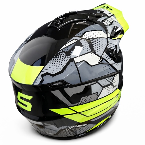 Casca ATV / Enduro SNON L (gri+verde) - Img 3