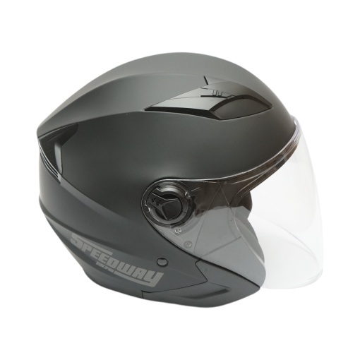 Casca moto tip jet neagra, model urban cu viziera transparenta si ochelari de soare, marimea L - Img 5
