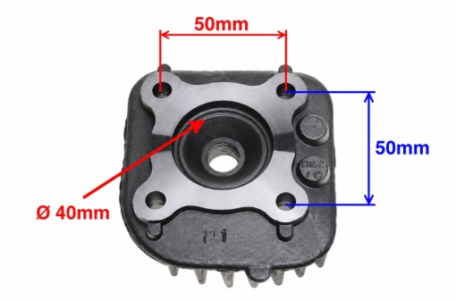 Chiulasa scuter 2T Yamaha / MBK 50cc (vertical) - Img 2