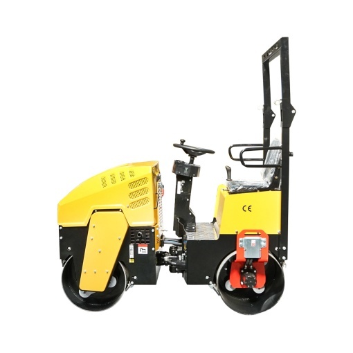 Cilindru compactor 1000kg cu tamburi 1x800mm, 1x740mm si motor diesel 9CP, pornire electrica - Img 2