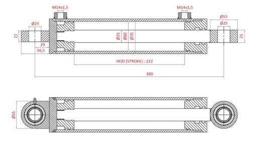 Cilindru servodirectie pentru Case IH, FIAT, New Holland cod OEM 5134221, 5144124, 5144126, 5143970, 5156718 - Img 5